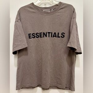 Fear Of God Essentials 100% Heavy Grade cotton T- Shirt in Taupe Color Size Med.